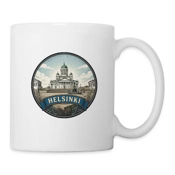 Helsinki Finnland Reiseabzeichen Kathedralen-Souvenir - Tasse - Weiß - Rechts