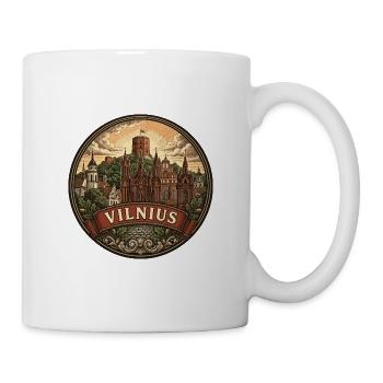 Vilnius Litauen Reiseabzeichen St. Annas Souvenir - Tasse - Weiß - Rechts