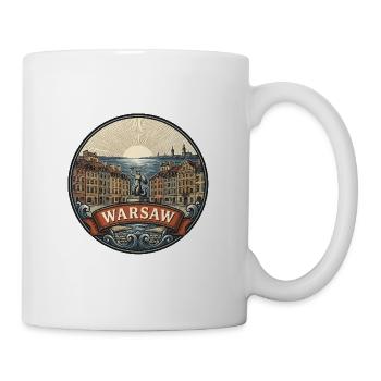 Warschauer Polen Reiseabzeichen Altstadtsouvenir - Tasse - Weiß - Rechts