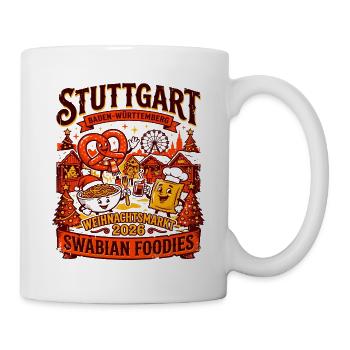 Baden Stuttgart Swabian Foodies Festive Holiday - Tasse - Weiß - Rechts