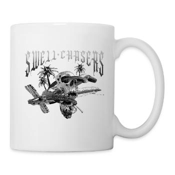 Schädel Kitesurfen swell Chasers - Tasse - Weiß - Rechts
