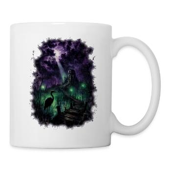 Mystischer Grusel Sumpf – Gothic Horror Schloss - Tasse - Weiß - Rechts