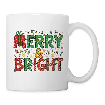 Fröhliche und helle Weihnachtsbeleuchtung - Tasse - Weiß - Rechts