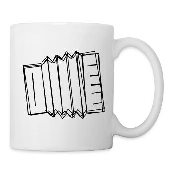 Akkordeon handgezeichnet - Tasse - Weiß - Rechts