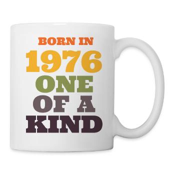 Geboren 1976: Einzigartig - Tasse - Weiß - Rechts