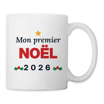 Mein erstes Weihnachten 2026 – Baby-Bodysuit - Tasse - Weiß - Rechts