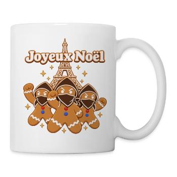 Joyeux Noël – Rebellische Lebkuchen in Paris - Tasse - Weiß - Rechts