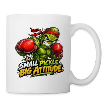 Eine kleine Gurke, ein großer Charakter! - Tasse - Weiß - Rechts