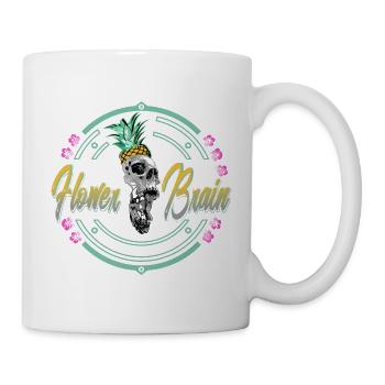 Tropischer Schädel mit Ananas - Tasse - Weiß - Rechts