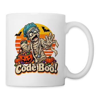 Halloween Mumienarzt Code Boo Notfall - Tasse - Weiß - Rechts