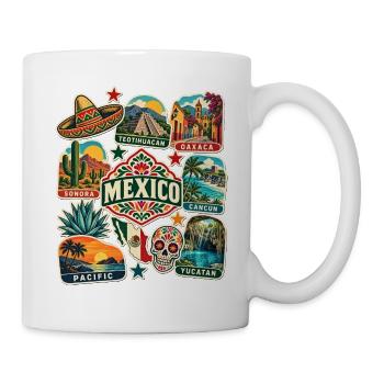 Mexiko Reisesticker - Tasse - Weiß - Rechts