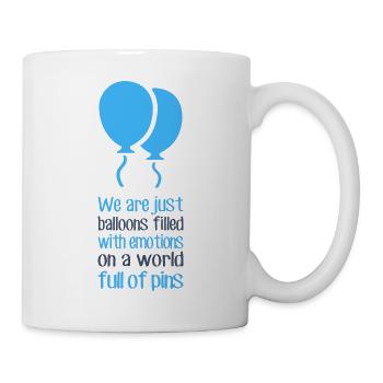 Wir sind nur Luftballons - Tasse - Weiß - Rechts