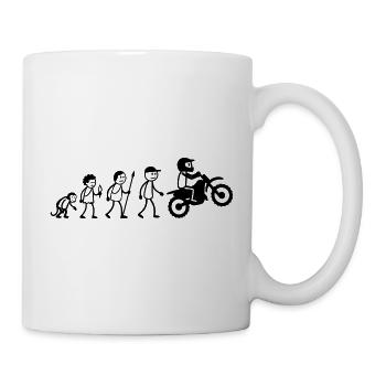  Motorrad Pit-bike supermoto Dirtbike Pitbike - Tasse - Weiß - Rechts