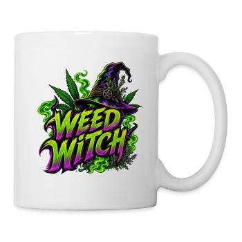 Hexenwerk & Hanfgrün: Weed Witch - Tasse - Weiß - Rechts