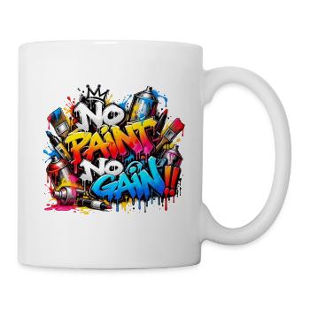KEINE FARBE, KEIN WACHSTUM – Explosive Street Art Graffiti! - Tasse - Weiß - Rechts