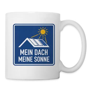 Solaranlage Spruch Mein Dach meine Sonne - Tasse - Weiß - Rechts