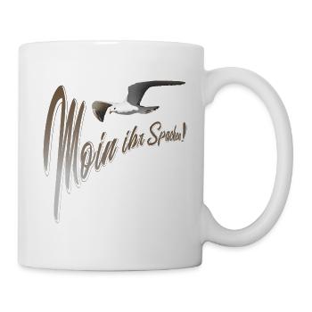 Moin ihr Spacken Möwe - Tasse - Weiß - Rechts