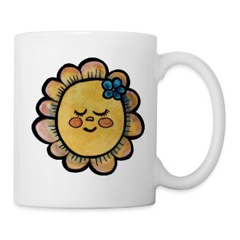 Sonnenblütende Sonne - Tasse - Weiß - Rechts