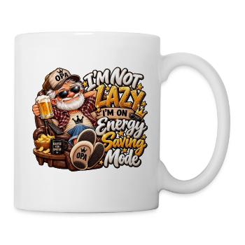 Opa im Energiesparmodus - Tasse - Weiß - Rechts