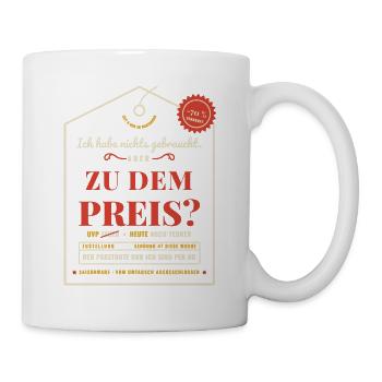 Black Week Shopping – Schnäppchen Geschenk lustig - Tasse - Weiß - Rechts