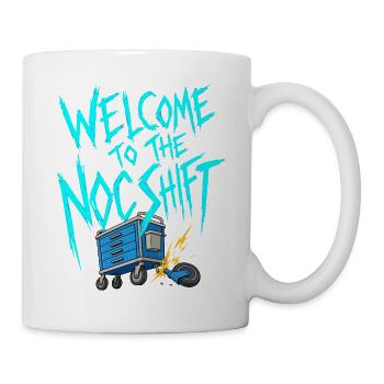 Welcome To The NOC Shift Typografie Pflege RN - Tasse - Weiß - Rechts