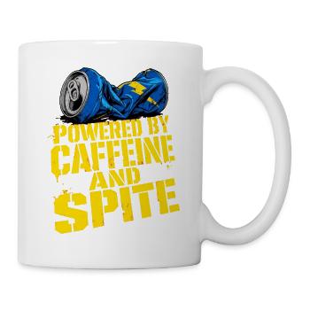 Caffeine And Spite Typografie Pflegekraft RN - Tasse - Weiß - Rechts