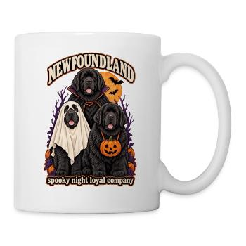 Spooky Night Loyal Company – Neufundländer Hundemama - Tasse - Weiß - Rechts