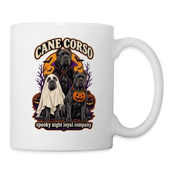 Spooky Night Loyal Company – Cane Corso Halloween - Tasse - Weiß - Rechts