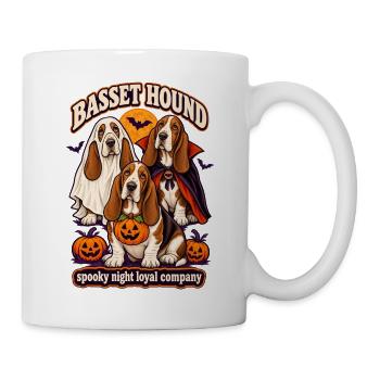 Spooky Night Loyal Company – Basset Hound Dog Mom - Tasse - Weiß - Rechts