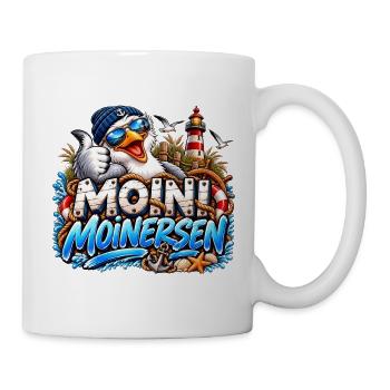 Moini Moinersen Moin Maritim Möwe - Tasse - Weiß - Rechts