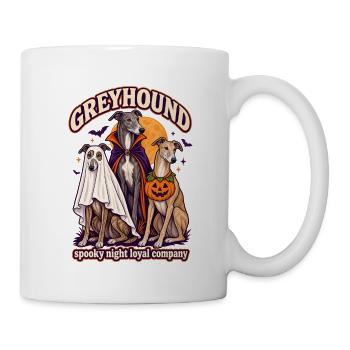 Spooky Night Loyal Company – Windhund Halloween - Tasse - Weiß - Rechts