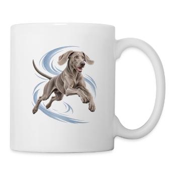 Weimaraner - Tasse - Weiß - Rechts