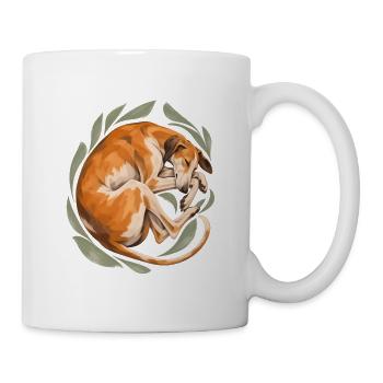 Der Hund schläft - Tasse - Weiß - Rechts