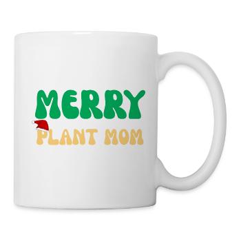Fröhliche Pflanzenmama Weihnachtsgeschenk Pflanzenliebhaber Feiertag - Tasse - Weiß - Rechts