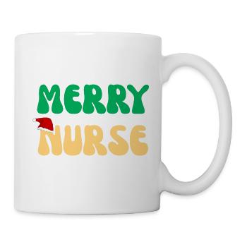 Frohe Nurse Weihnachtspullover Retro Nurse Geschenk - Tasse - Weiß - Rechts