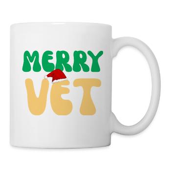 Süßes fröhliches Veterinär-Weihnachten-Vet-Tech-Geschenk - Tasse - Weiß - Rechts