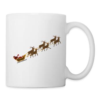 Weihnachtsschlitten - Tasse - Weiß - Rechts