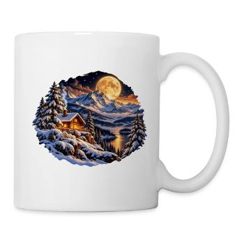 Winterwaldhütte am Mondsee - Tasse - Weiß - Rechts