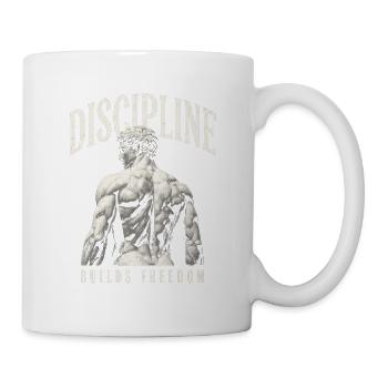 Disziplin Baut Freiheit - Tasse - Weiß - Rechts