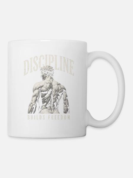 Disziplin Baut Freiheit - Tasse - Weiß