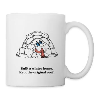 Christmas Turtle behält ihr ursprüngliches Dach - Tasse - Weiß - Rechts