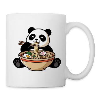 Panda, Ramen, Japanische Nudeln, Süßer Pandabär - Tasse - Weiß - Rechts