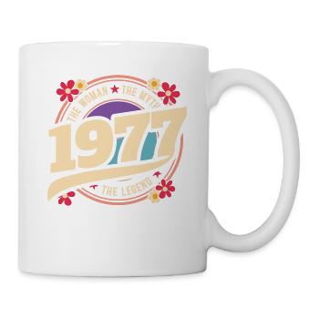 1977 50 Jahre Jubiläum Vintage Woman - Tasse - Weiß - Rechts
