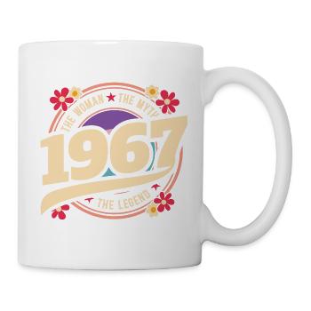1967 60 Jahre Jubiläum Vintage Woman - Tasse - Weiß - Rechts