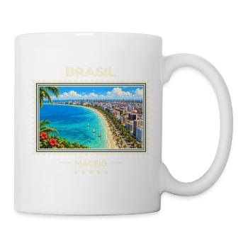 Brasilien Maceió Vintage Reisemarke - Tasse - Weiß - Rechts