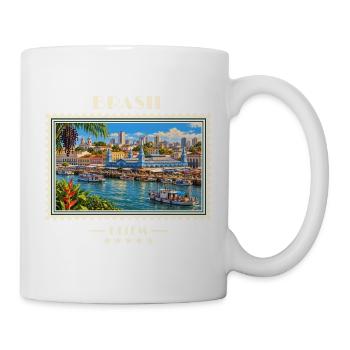 Brasilien Belém Vintage Reisemarke - Tasse - Weiß - Rechts