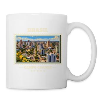Brasilien Campo Grande Vintage Reisemarke - Tasse - Weiß - Rechts