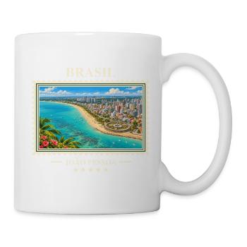 Brasilien João Pessoa Vintage Reisemarke - Tasse - Weiß - Rechts