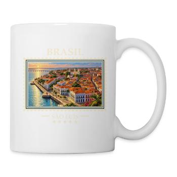 Brasilien São Luís Vintage Reisemarke - Tasse - Weiß - Rechts