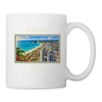 Brasilien Natal Vintage Reisemarke - Tasse - Weiß - Rechts